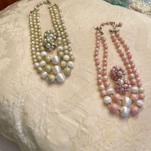Vintage necklace and earrings sets